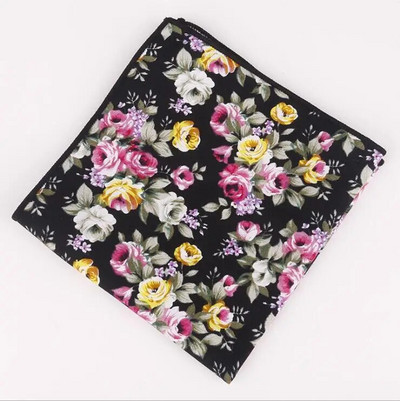 RBOCOTT férfi zsebkendő pamut virágos zseb négyzet 25cm*25cm férfi party üzleti esküvői kiegészítők