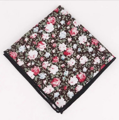 RBOCOTT férfi zsebkendő pamut virágos zseb négyzet 25cm*25cm férfi party üzleti esküvői kiegészítők
