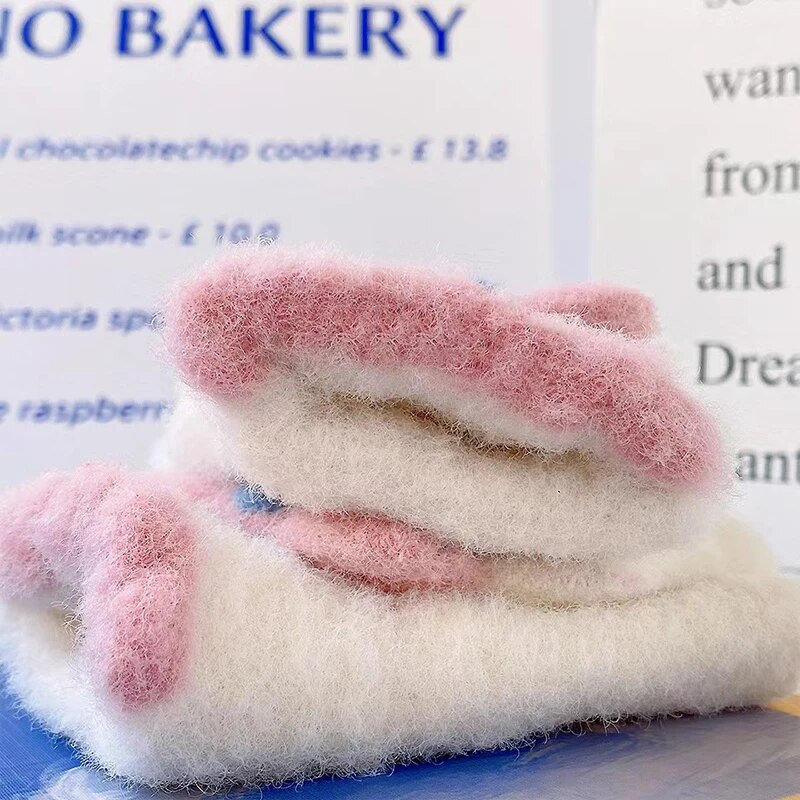 Ūdeles kažokādas apgriežami cimdi bez pirkstiem multfilmas bantīte, mīļa sieviešu adīšana, vilna, puspirksta cimdi, studenti Kawaii meitenei ziemas dūraiņi T159