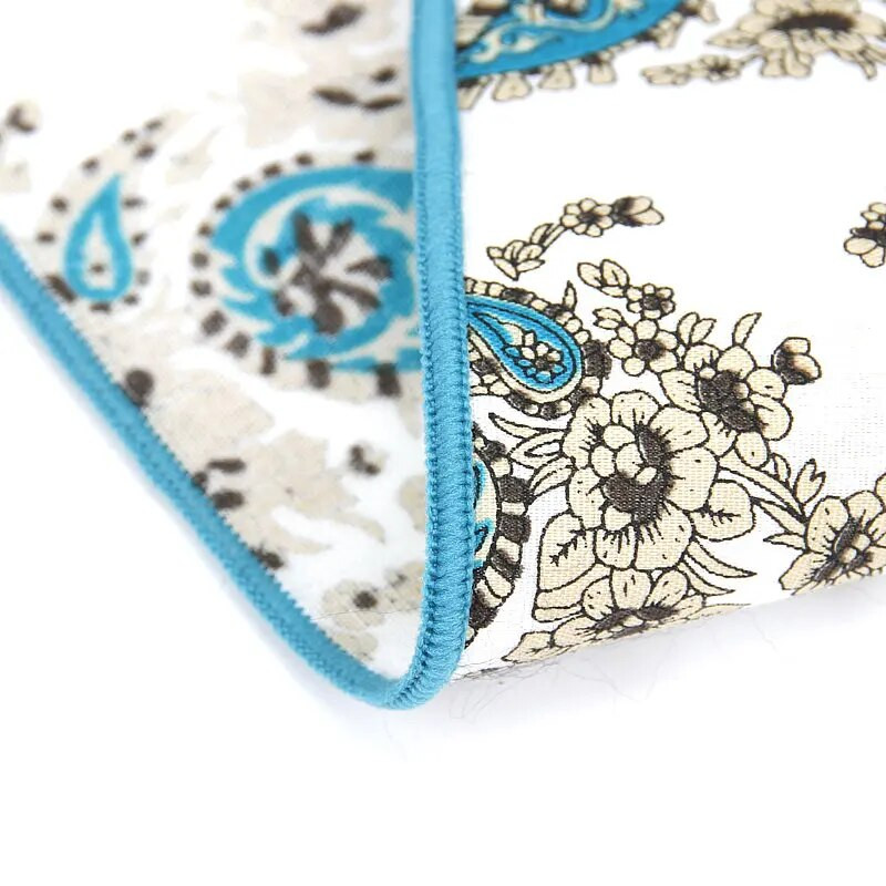 Paisley nyomtatott zsebkendő, esküvői zsebkendő férfi öltönyhöz, négyzet alakú alkalmi üzleti nyakkendő szett zsebkendő 25*25 cm-es törölköző