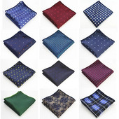 RBOCOTT Classic Dot Pocket Squares divatos kockás zsebkendő 22cm*22cm virágos és Paisley hanky törölköző üzleti partyhoz