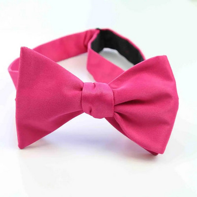 Egyszínű sima poliészter selyem önkötő csokornyakkendő ruházati kiegészítők kézzel készített nyakkendő újdonság