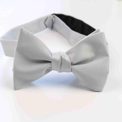 Egyszínű sima poliészter selyem önkötő csokornyakkendő ruházati kiegészítők kézzel készített nyakkendő újdonság