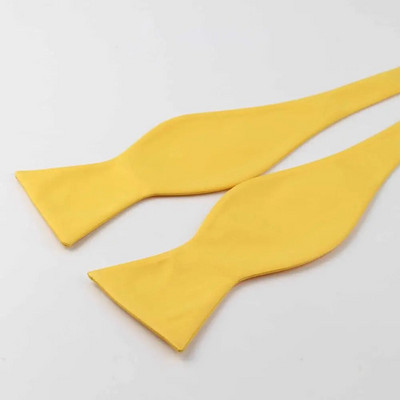 Egyszínű sima poliészter selyem önkötő csokornyakkendő ruházati kiegészítők kézzel készített nyakkendő újdonság