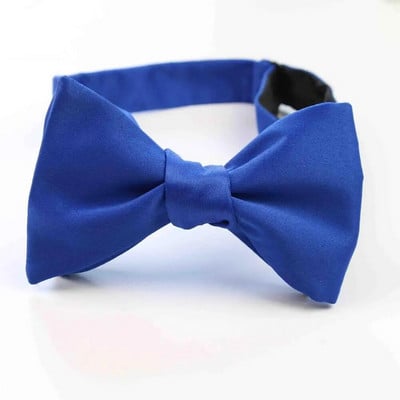 Egyszínű sima poliészter selyem önkötő csokornyakkendő ruházati kiegészítők kézzel készített nyakkendő újdonság