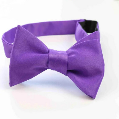 Egyszínű sima poliészter selyem önkötő csokornyakkendő ruházati kiegészítők kézzel készített nyakkendő újdonság