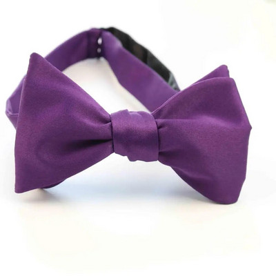 Egyszínű sima poliészter selyem önkötő csokornyakkendő ruházati kiegészítők kézzel készített nyakkendő újdonság