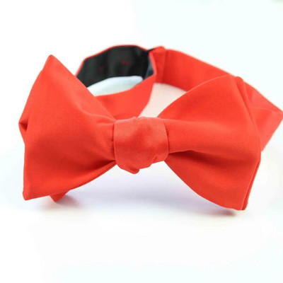 Egyszínű sima poliészter selyem önkötő csokornyakkendő ruházati kiegészítők kézzel készített nyakkendő újdonság