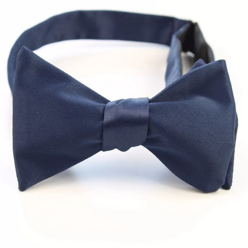 Egyszínű sima poliészter selyem önkötő csokornyakkendő ruházati kiegészítők kézzel készített nyakkendő újdonság