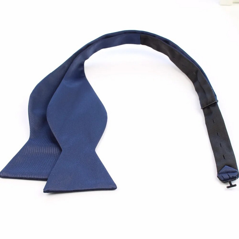 Egyszínű sima poliészter selyem önkötő csokornyakkendő ruházati kiegészítők kézzel készített nyakkendő újdonság