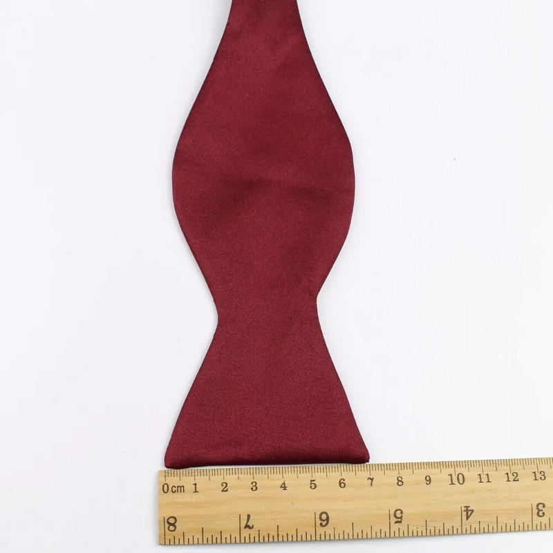 Egyszínű sima poliészter selyem önkötő csokornyakkendő ruházati kiegészítők kézzel készített nyakkendő újdonság