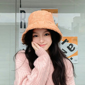 Vunena jednobojna kapa za sunčanje na otvorenom Poklon za par Kapa u korejskom stilu Kapa od janjećeg krzna Jesen Zima Panama šešir Ribarski šešir