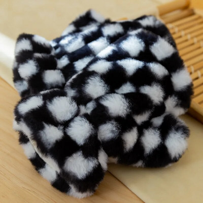 Sievietēm ziemas karikatūra dūraiņi Sieviešu modes biroja cimdi bez pirkstiem plīša silti cimds mīksts biezs meitenes elastīgs puspirksts T29