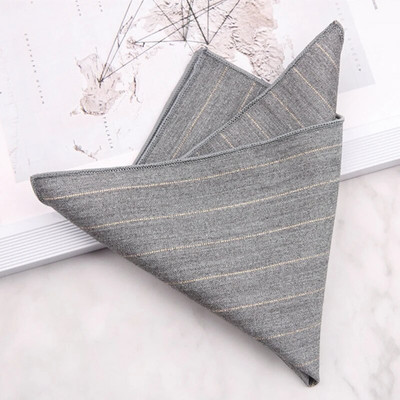 Muški rupčić od čistog pamuka Vintage karirani prugasti džepni četvrtasti rupčić Klasična maramica Dekoracija odjeće Odijelo za vjenčanje Maramice