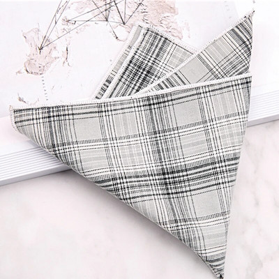 Muški rupčić od čistog pamuka Vintage karirani prugasti džepni četvrtasti rupčić Klasična maramica Dekoracija odjeće Odijelo za vjenčanje Maramice