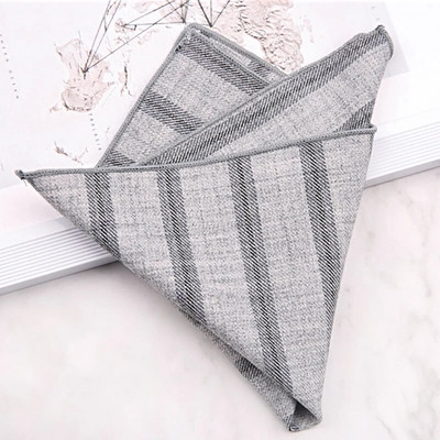 Muški rupčić od čistog pamuka Vintage karirani prugasti džepni četvrtasti rupčić Klasična maramica Dekoracija odjeće Odijelo za vjenčanje Maramice