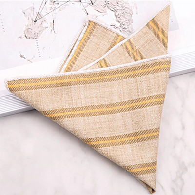 Muški rupčić od čistog pamuka Vintage karirani prugasti džepni četvrtasti rupčić Klasična maramica Dekoracija odjeće Odijelo za vjenčanje Maramice