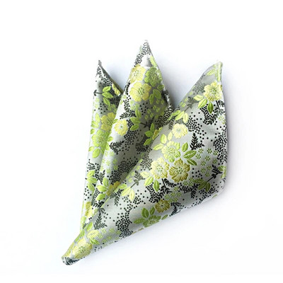 Visokokvalitetni svileni rupčić za muškarce s cvjetnim vezom, džepne četvrtaste maramice za svečane zabave za muškarce, poslovno odijelo Hanky 25x25 cm