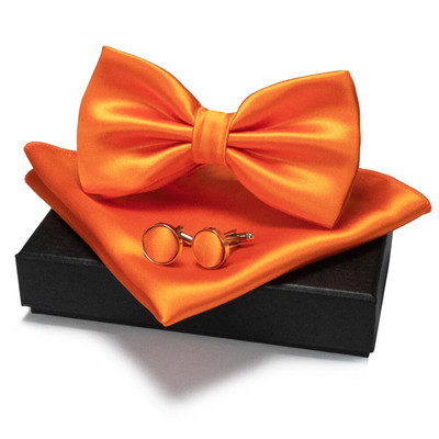 EASTEPIC vīriešu tauriņu komplekti, tostarp aproču pogas un kabatlakatiņi Vienkrāsainas taures biznesa kostīmiem kāzu ballītei