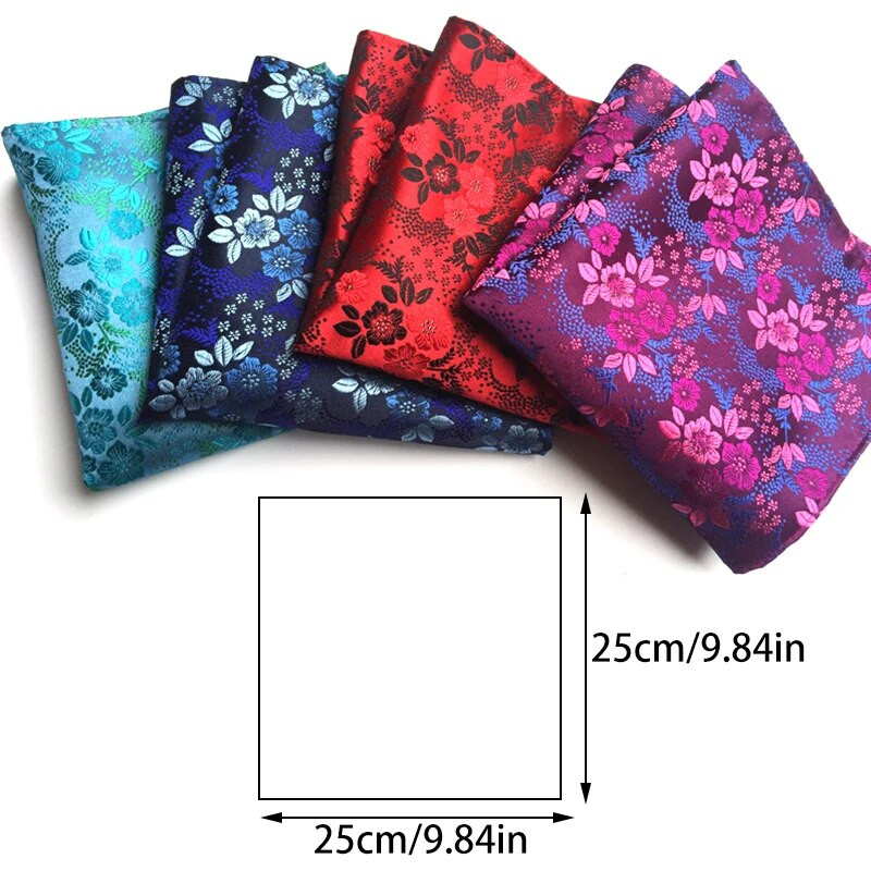 Luksuzni muški svileni rupčić Hanky Man Paisley cvjetni jacquard tkani džepni kvadrat 25 cm za poslovna vjenčanja Ručnik na prsima