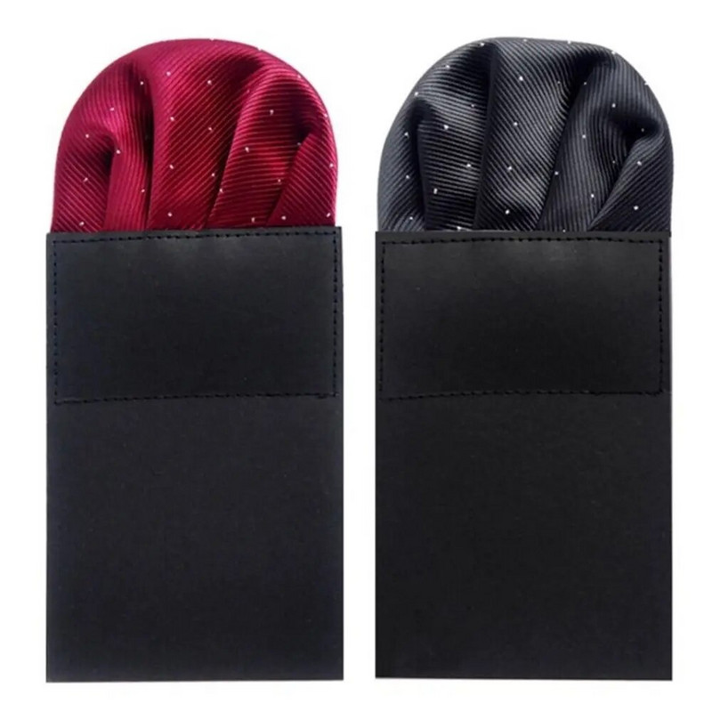 Dvielis Iepriekš salocīts Polka Dots Džentlmeņu kokvilna vīriešiem Vīriešu kabatlakats uzvalks kabatas dvieļi korejiešu kabatas Hanky uzvalka aksesuāri