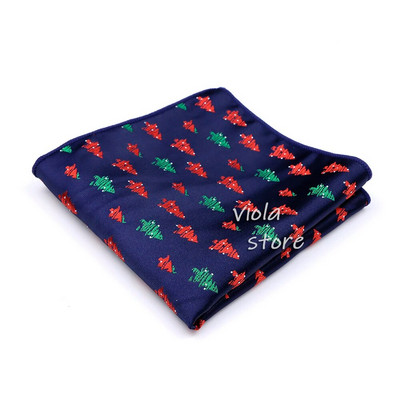 Modes karsts Ziemassvētku žakarda kabatlakats 22 cm koka brieža poliestera vīriešu kabatas kvadrātveida smokinga uzvalks kāzu ballītes aksesuāra dāvana