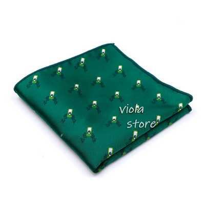 Modes karsts Ziemassvētku žakarda kabatlakats 22 cm koka brieža poliestera vīriešu kabatas kvadrātveida smokinga uzvalks kāzu ballītes aksesuāra dāvana