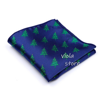 Modes karsts Ziemassvētku žakarda kabatlakats 22 cm koka brieža poliestera vīriešu kabatas kvadrātveida smokinga uzvalks kāzu ballītes aksesuāra dāvana