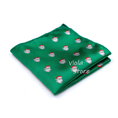 Modes karsts Ziemassvētku žakarda kabatlakats 22 cm koka brieža poliestera vīriešu kabatas kvadrātveida smokinga uzvalks kāzu ballītes aksesuāra dāvana