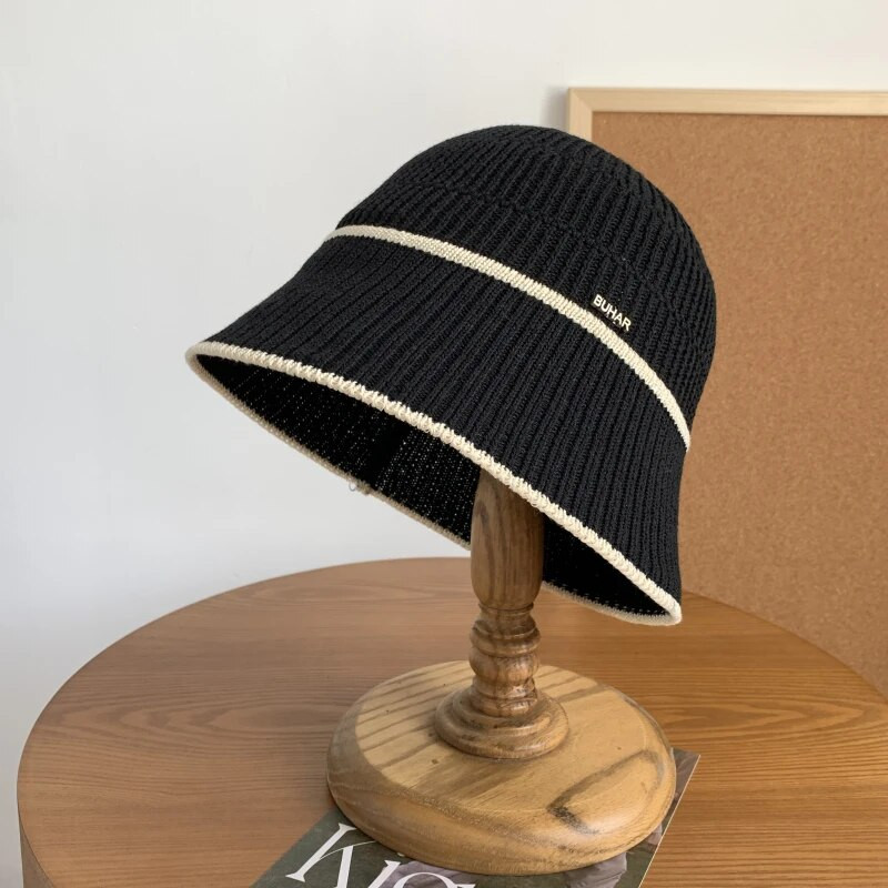 Nova proljetna i ljetna jednostavna pletena šešira 2023. Prozračna prugasta modna ribarska kapa Ženska kapa za sunčanje za slobodno vrijeme na otvorenom