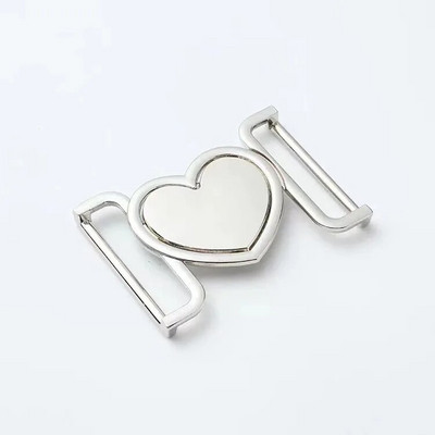 Fémötvözet szívcsat arany szál fekete dekoratív övcsat 40 mm-es rögzítő kabátokhoz Bőr kézműves hátizsák heveder