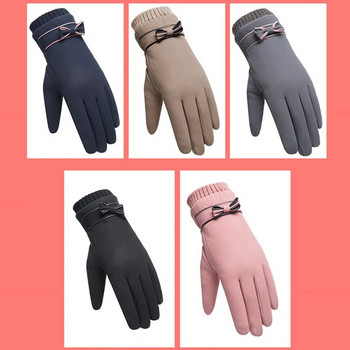 Μόδα χειμερινά γυναικεία γάντια αντιανεμικά εσωτερικά βελούδινα ζεστά γυναικεία γάντια με οθόνη αφής φιλικά προς το δέρμα Μαλακό δερμάτινο PU γυναικεία γάντια