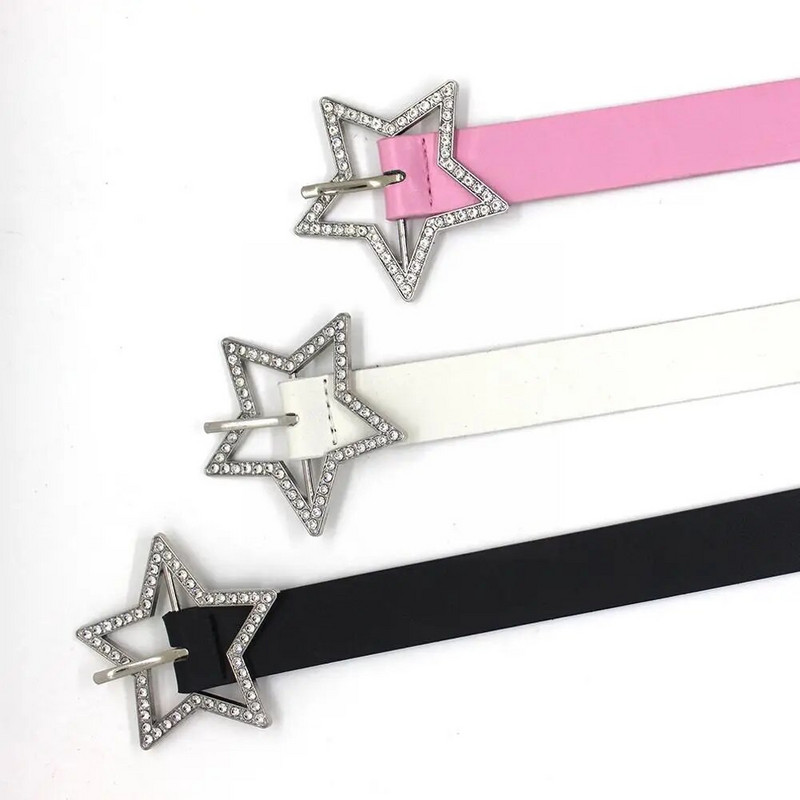 Vintage modni dodaci Petokraka zvijezda Pojas Ukrasna haljina s dugim remenom od vještačkih dijamanata 2023. Ženska košulja Harajuku