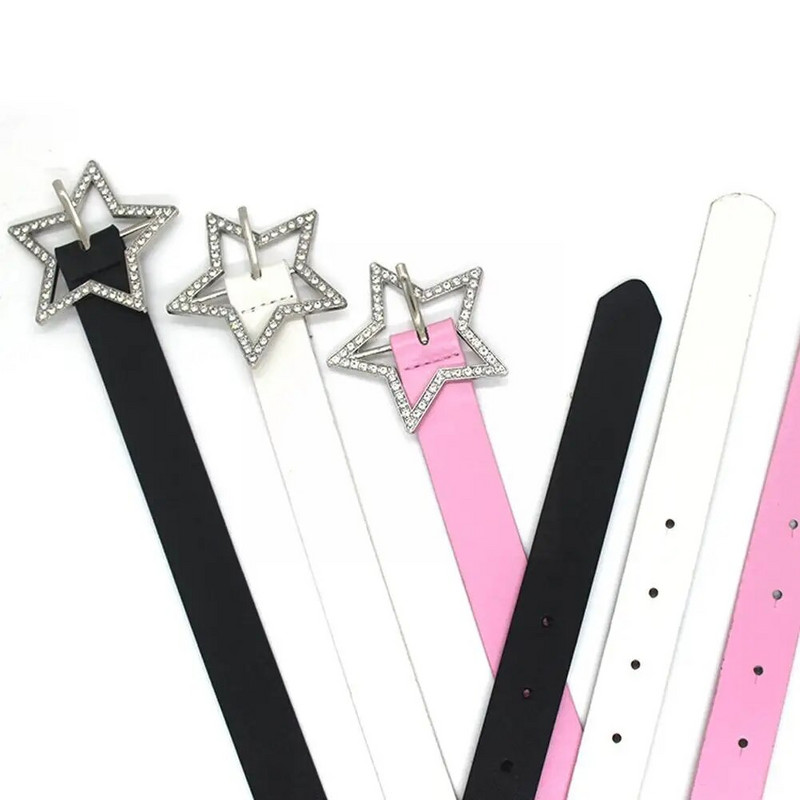 Vintage modni dodaci Petokraka zvijezda Pojas Ukrasna haljina s dugim remenom od vještačkih dijamanata 2023. Ženska košulja Harajuku