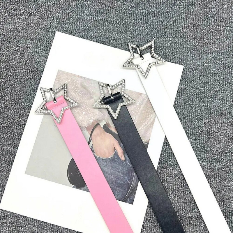 Vintage modni dodaci Petokraka zvijezda Pojas Ukrasna haljina s dugim remenom od vještačkih dijamanata 2023. Ženska košulja Harajuku