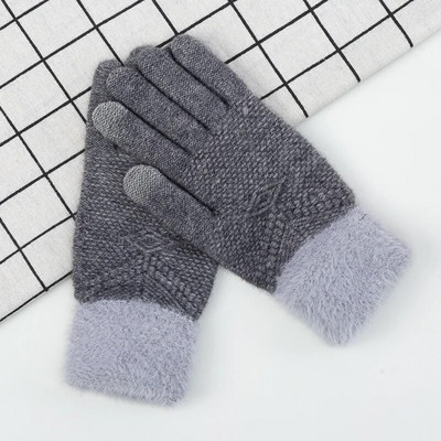 Zimske pletene rukavice Ženske dodirne zaslone Meke rukavice s punim prstima Održavaju toplinu Ženske osnovne rukavice na zglobu Ženske vanjske rukavice