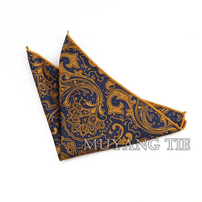 Modni muški 23 CM * 23 CM poliesterski rupčić Gentleman Paisley cvjetni džepni kvadratni dodaci za vjenčani smoking