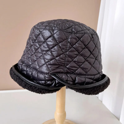 Moteriškos šiltos žieminės kepuraitės Moteriškos slidinėjimo kepurės Pledinės medvilnės kepurės susukamos krašteliu