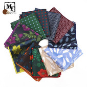 Modes vīriešu 24cm*24cm poliestera kabatlakats sarkans purpursarkans dzeltens puķu kabatas kvadrātveida kāzu smokinga aksesuāri