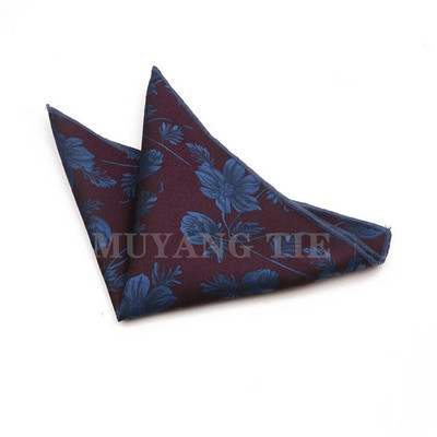 Modes vīriešu 24cm*24cm poliestera kabatlakats sarkans purpursarkans dzeltens puķu kabatas kvadrātveida kāzu smokinga aksesuāri