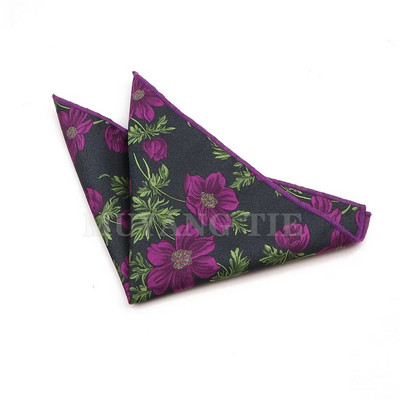 Modes vīriešu 24cm*24cm poliestera kabatlakats sarkans purpursarkans dzeltens puķu kabatas kvadrātveida kāzu smokinga aksesuāri