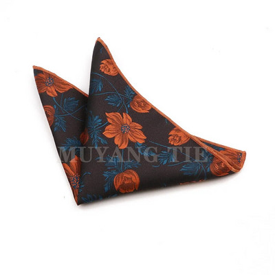 Modes vīriešu 24cm*24cm poliestera kabatlakats sarkans purpursarkans dzeltens puķu kabatas kvadrātveida kāzu smokinga aksesuāri