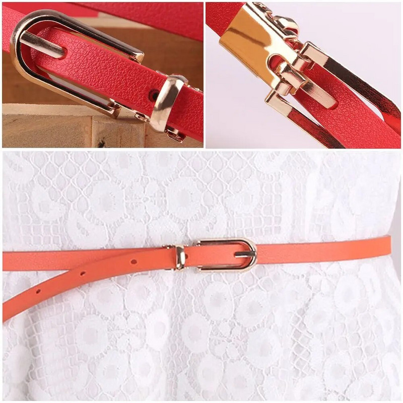 Meitenes Sievietēm Gracioza Candy Krāsa Plāna Izdilis jostasvieta Mākslīgās ādas jostas Kleitas siksniņa Regulējama Josta