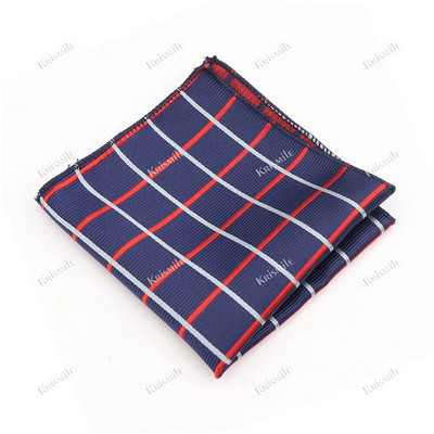 Jauns svītrains rūtains punktveida kabatlakats 23cm platums purpursarkani zils klasisks žakarda austs kabatas kvadrātveida smokings uzvalks krekls krūšu šalle