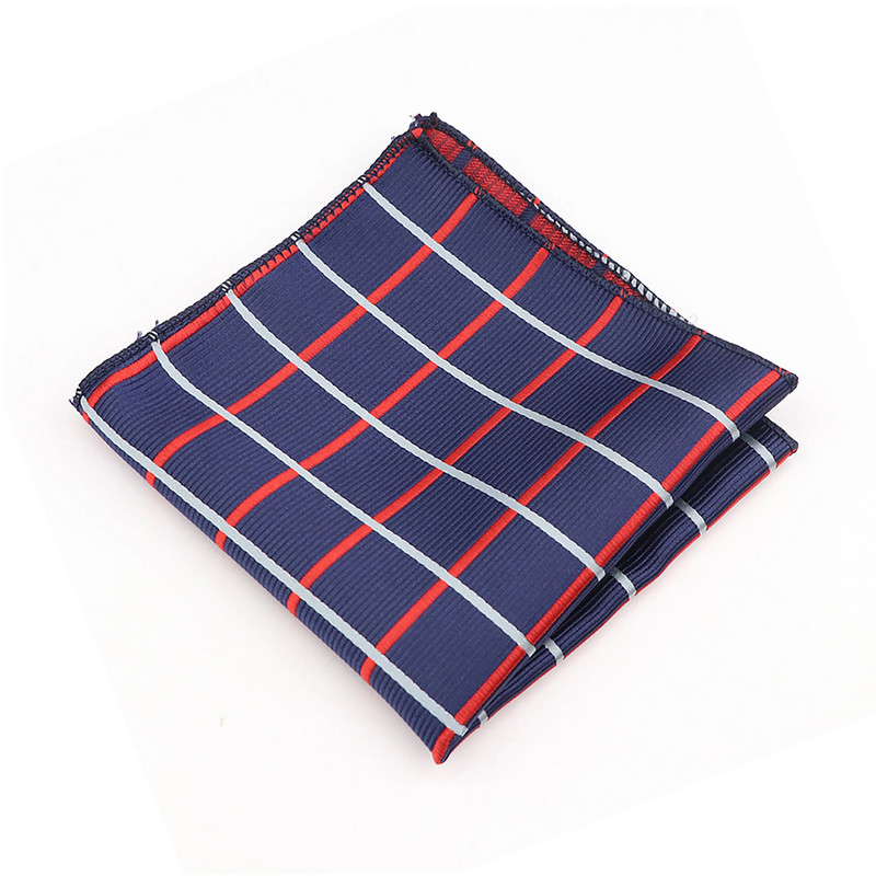 Jauns svītrains rūtains punktveida kabatlakats 23cm platums purpursarkani zils klasisks žakarda austs kabatas kvadrātveida smokings uzvalks krekls krūšu šalle