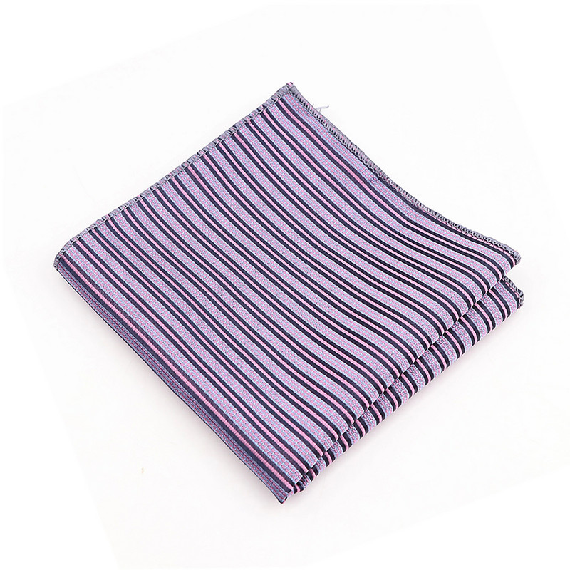 Jauns svītrains rūtains punktveida kabatlakats 23cm platums purpursarkani zils klasisks žakarda austs kabatas kvadrātveida smokings uzvalks krekls krūšu šalle