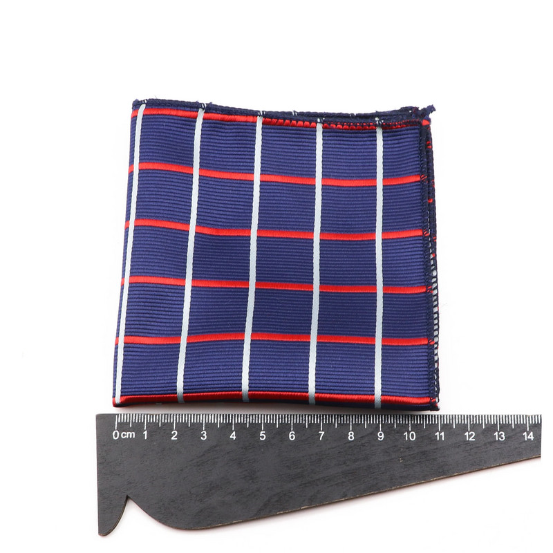 Divat új 22 cm-es poliészter zsebkendő klasszikus egyszerű formális férfi kék piros négyzet sál üzleti esküvői öltöny kiegészítők