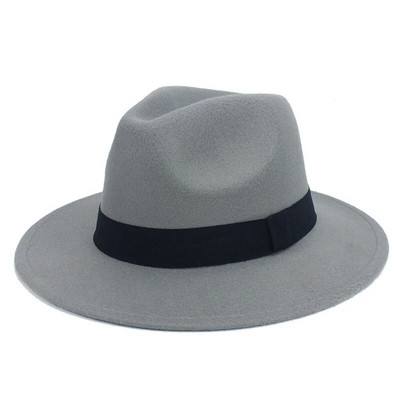 Zima Jesen Imitacija vune Žene Muškarci Dame Fedora Top Jazz šešir Europsko-američki Okrugle kape Bowler Šeširi Jednobojni