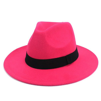 Zima Jesen Imitacija vune Žene Muškarci Dame Fedora Top Jazz šešir Europsko-američki Okrugle kape Bowler Šeširi Jednobojni