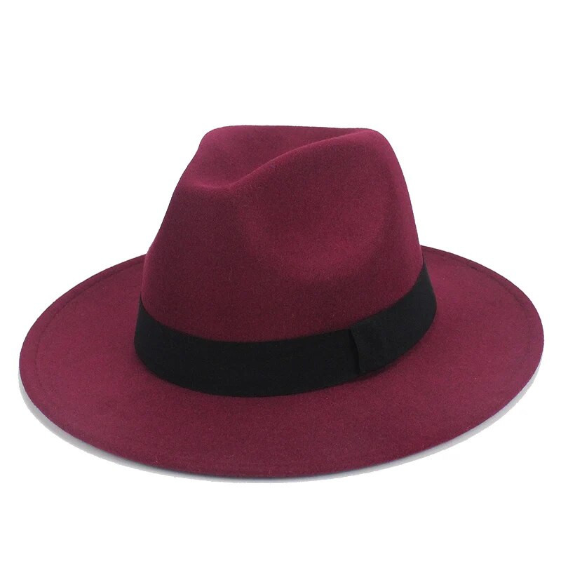 Zima Jesen Imitacija vune Žene Muškarci Dame Fedora Top Jazz šešir Europsko-američki Okrugle kape Bowler Šeširi Jednobojni